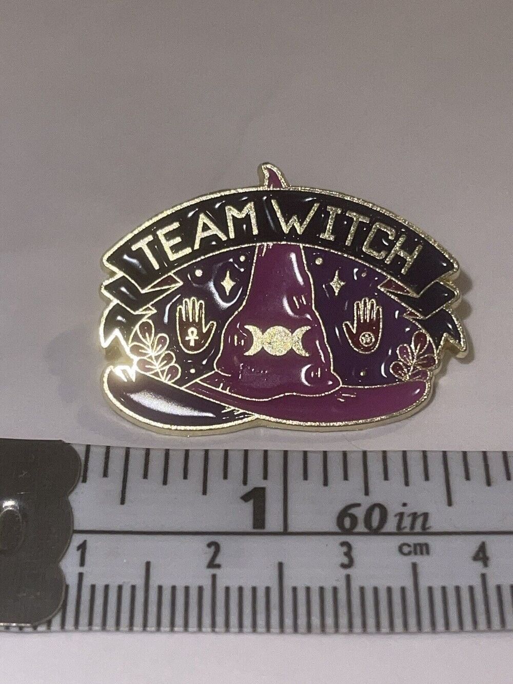 Team Witch Moon Phase Mystical Pin Brooch